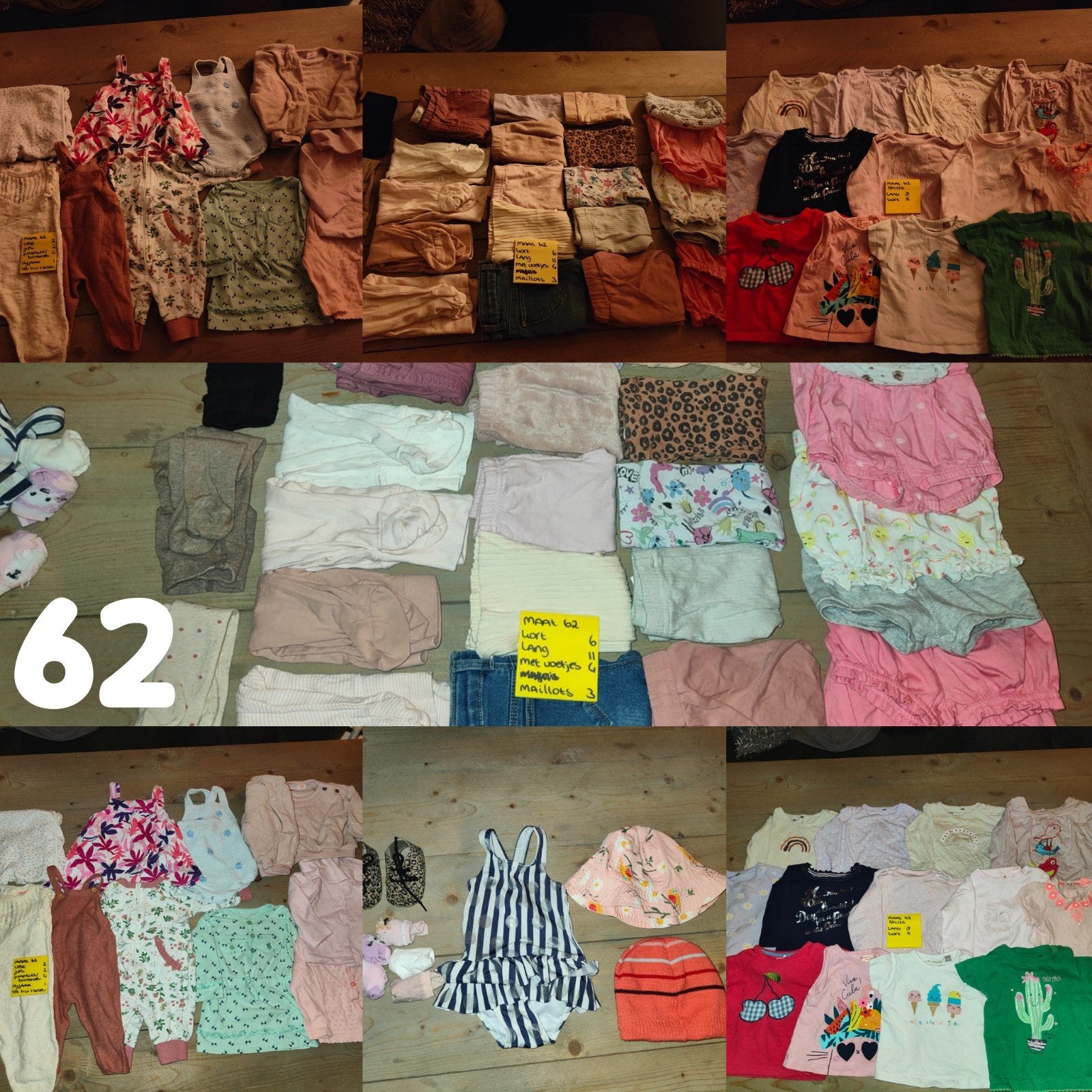 Groot kledingpakket meisje maat 62
Leuke meisjes kledingstu, Ophalen of Verzenden, Gebruikt, Maat 62