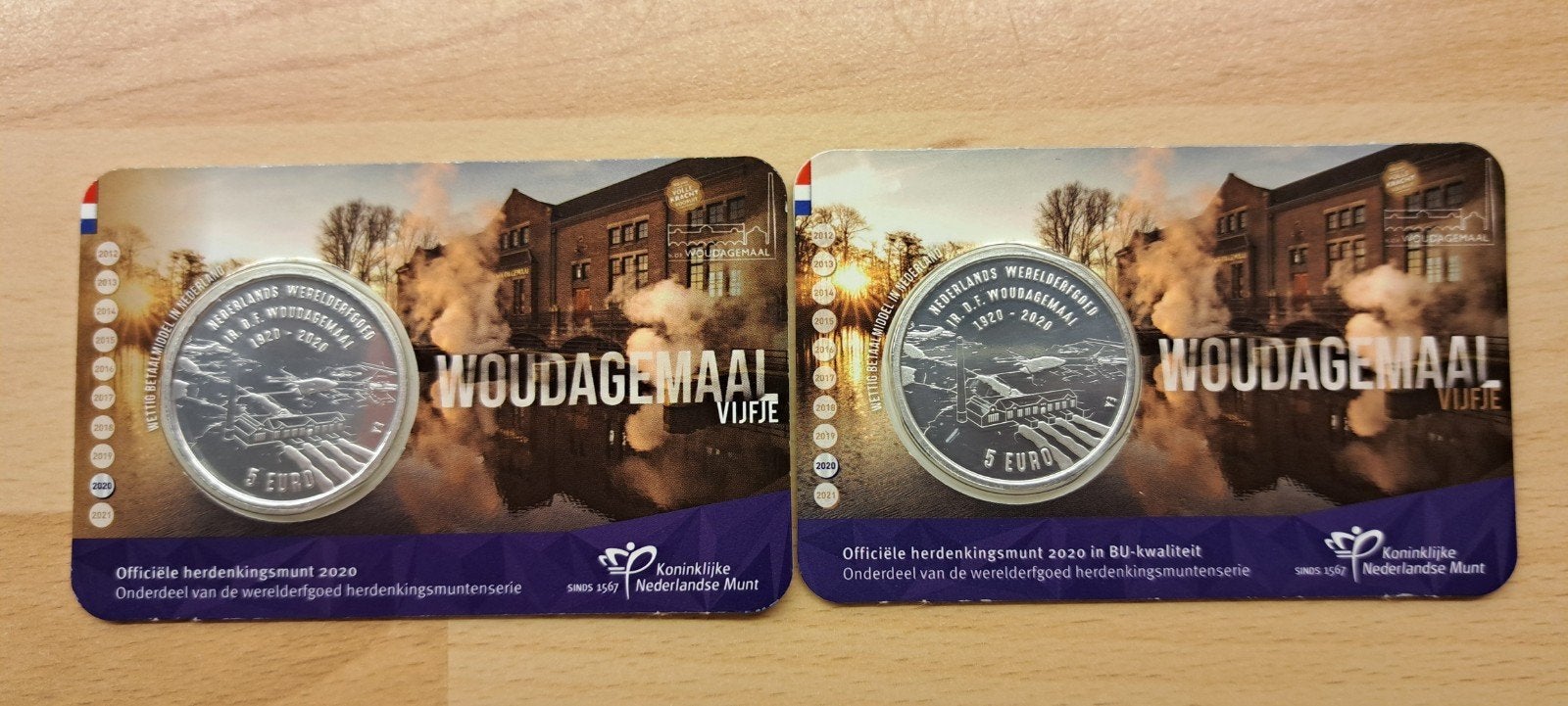 Woudagemaal vijfje unc/bu, Ophalen of Verzenden