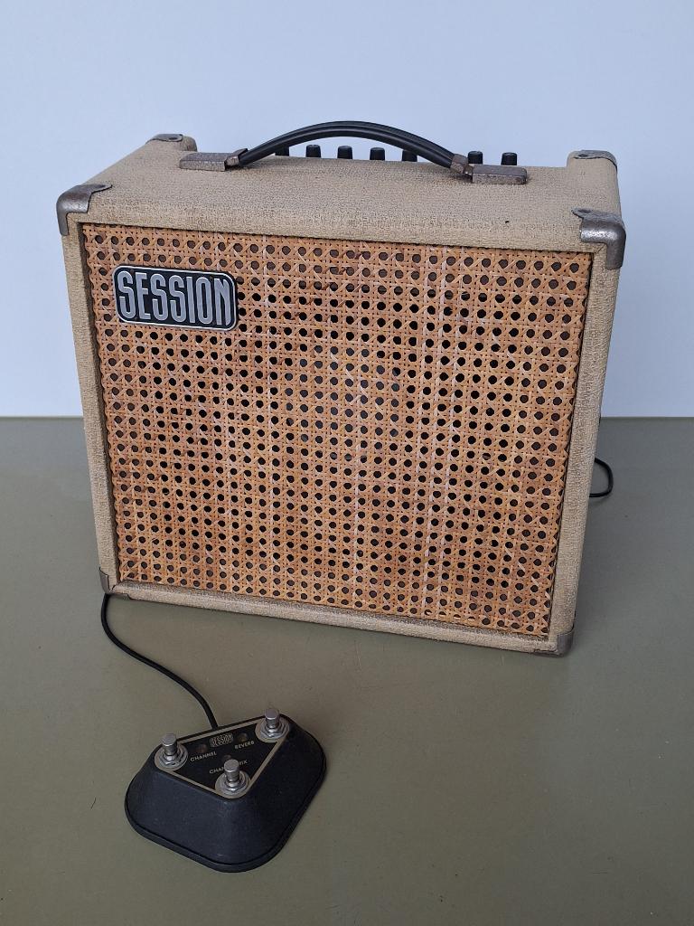 vintage Session Sessionette 75 gitaarversterker met pedaal, Ophalen, Gebruikt, Gitaar, 50 tot 100 watt