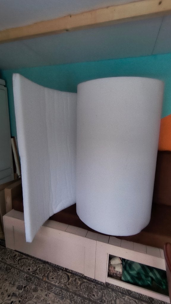 Polyesterwol 600x120x4cm, Doe-het-zelf en Verbouw, Isolatie en Afdichting, Ophalen, Overige materialen, 4 tot 8 cm, Gebruikt