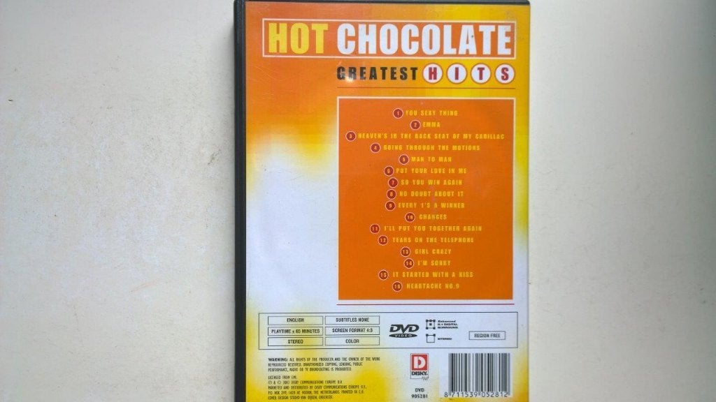 Hot Chocolate - Hot Chocolate Greatest Hits (DVD), Alle leeftijden, Ophalen of Verzenden, Zo goed als nieuw, Muziekvideo's