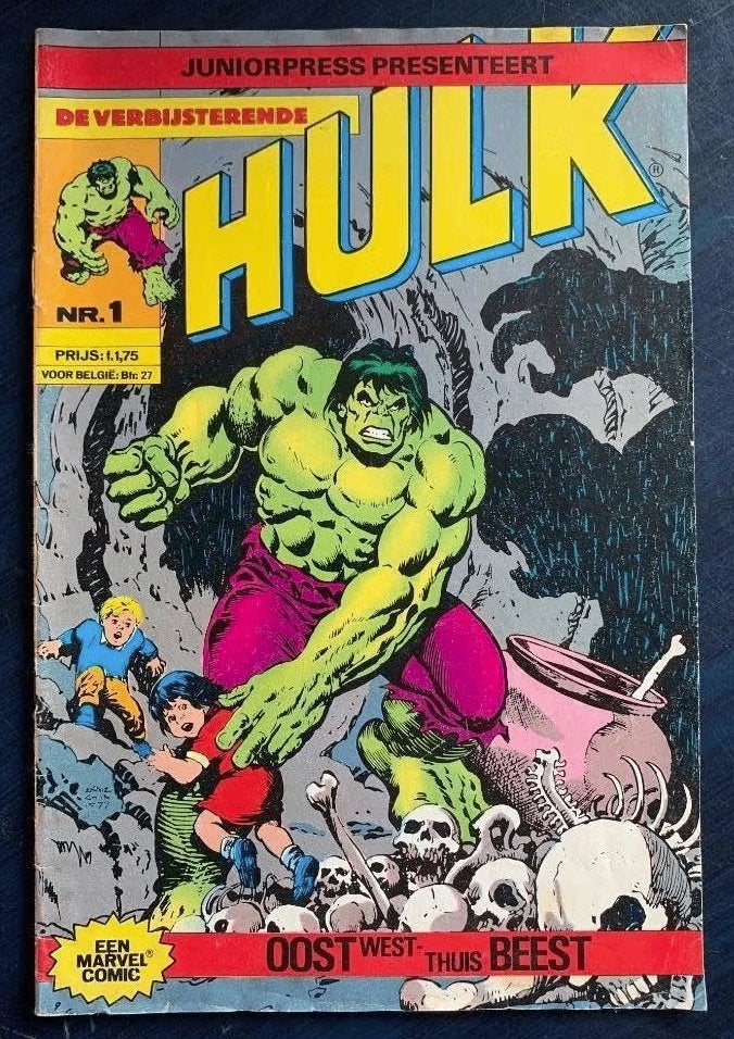 De verbijsterende Hulk; nr 1; een marvel comic; oost west.., Eén stripboek, Ophalen of Verzenden, Gelezen