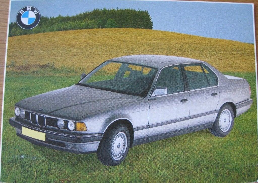BMW 730i - ansichtkaart, Verzenden, 1980 tot heden, Gelopen, Voertuig