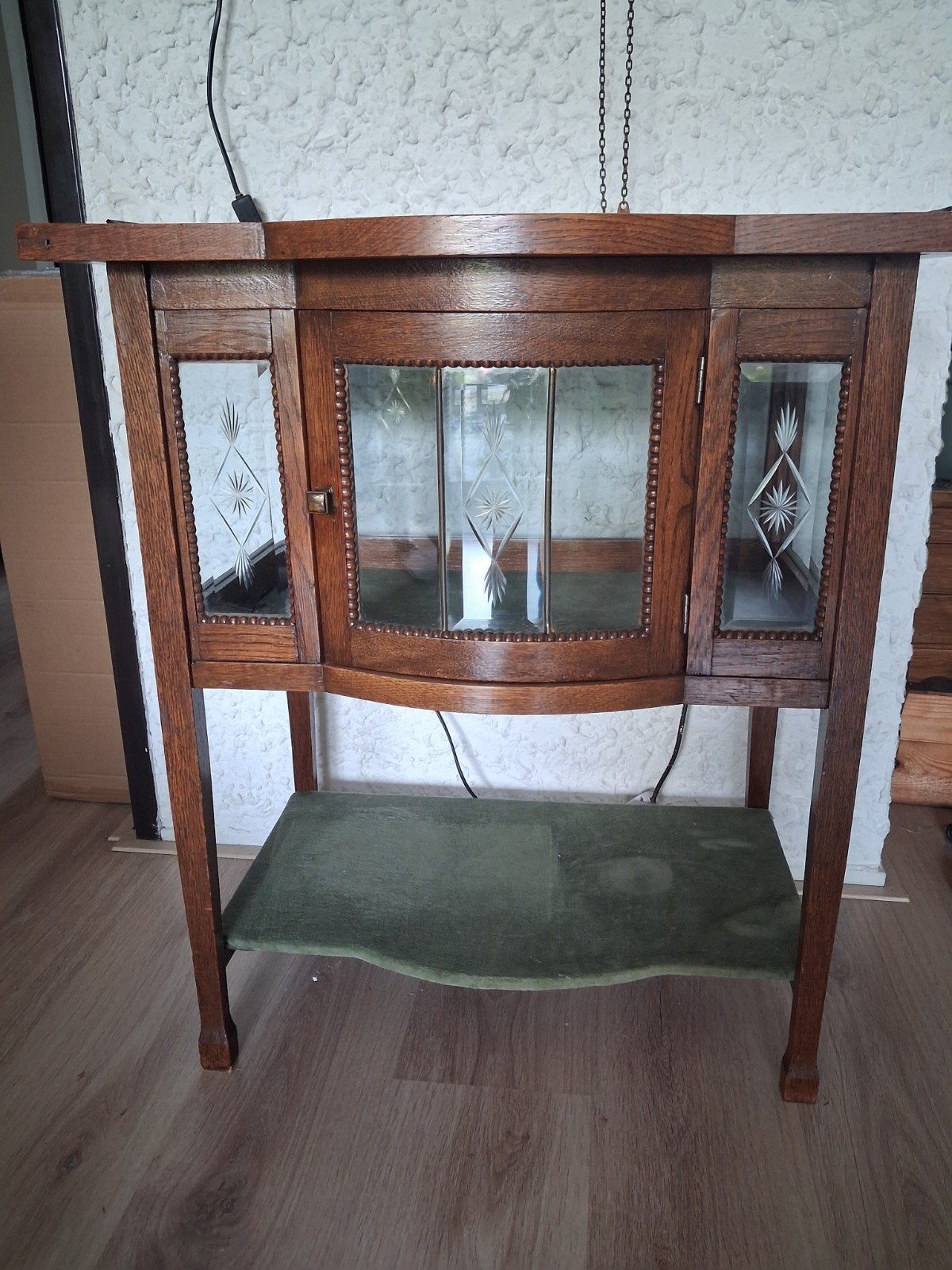Antieke eikenhouten theekast met dienblad, Antiek en Kunst, Ophalen