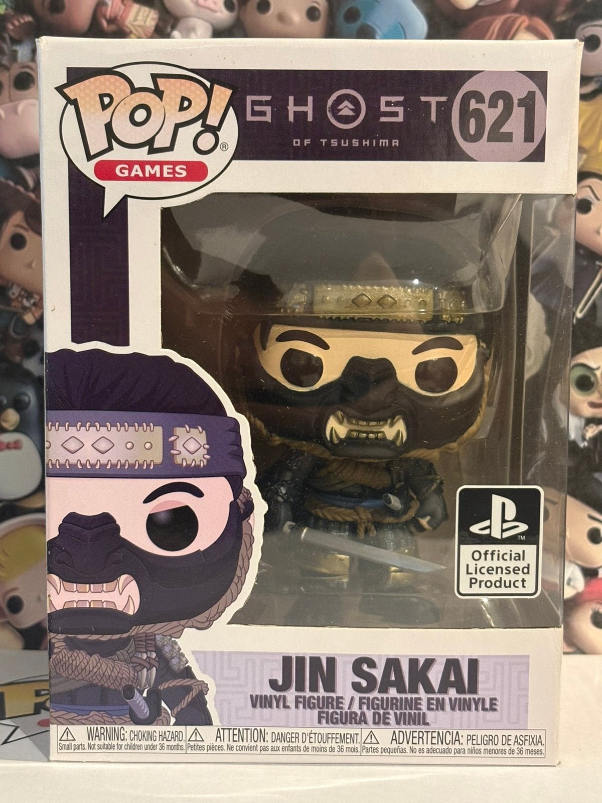 Funko pop Jin Sakai 621 black Ghost of Tsushima playstation, Ophalen of Verzenden, Zo goed als nieuw
