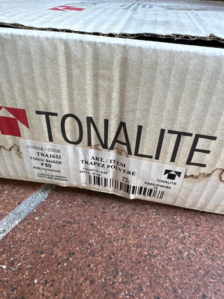 Tonalite Trapez Italiaanse wandtegel - Lichtgrijs, Doe-het-zelf en Verbouw, Ophalen, Nieuw, Minder dan 20 cm, 20 tot 40 cm