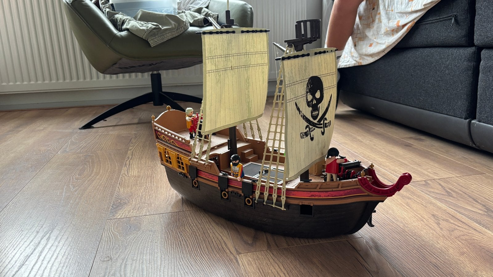 Playmobil Piratenschip met extra grot en figuren, Ophalen, Pirates, Gebruikt, Complete set