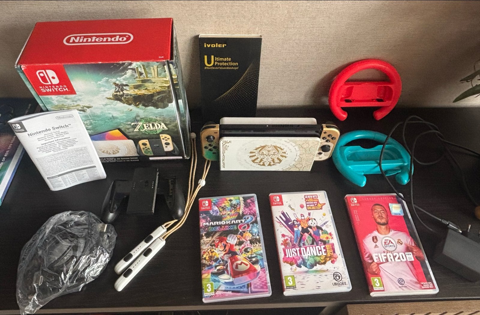 Nintendo Switch OLED Zelda Tears of the Kingdom Edition, Spelcomputers en Games, Met games, Zo goed als nieuw, Met 1 controller