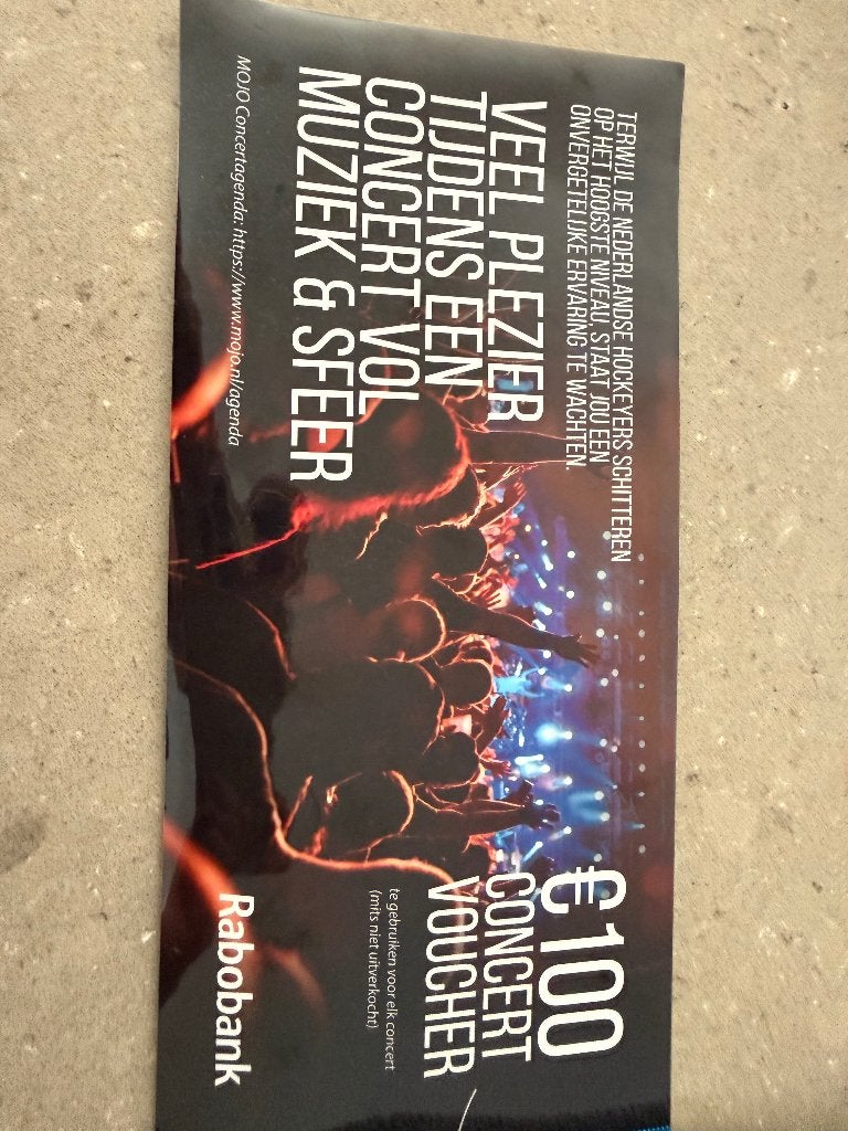 Concert kaart naar keuze, Eén persoon, Overige typen