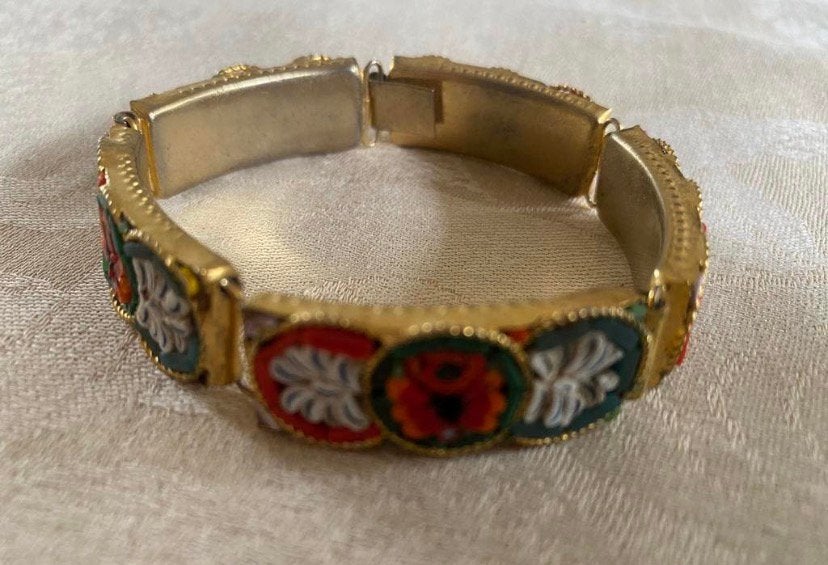 Micro mosaic armband, Ophalen of Verzenden, Zo goed als nieuw, Overige kleuren, Overige materialen