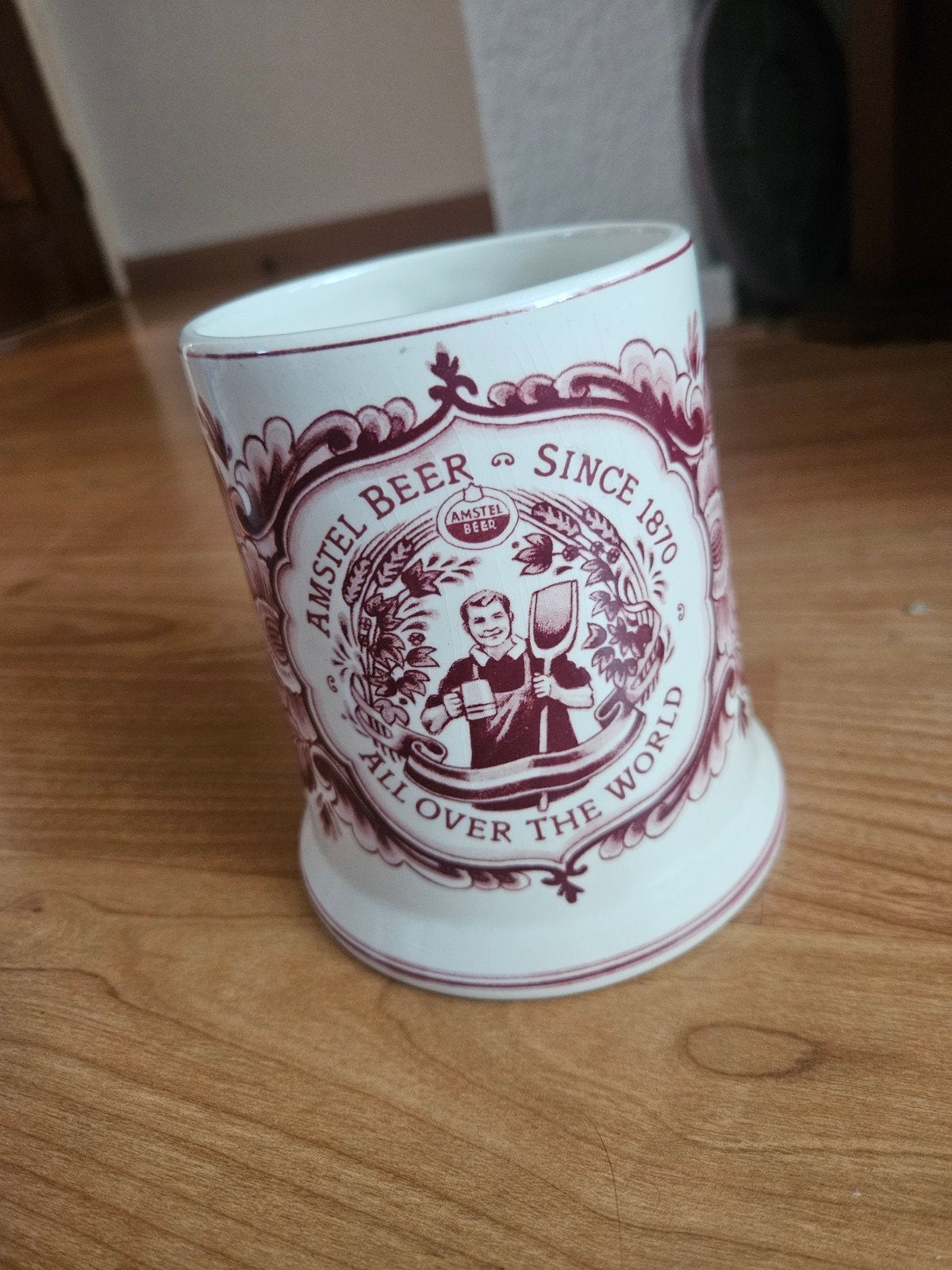 Vintage Amstel Bier Pul - Delft Rood Handwerk, Antiek en Kunst, Ophalen of Verzenden