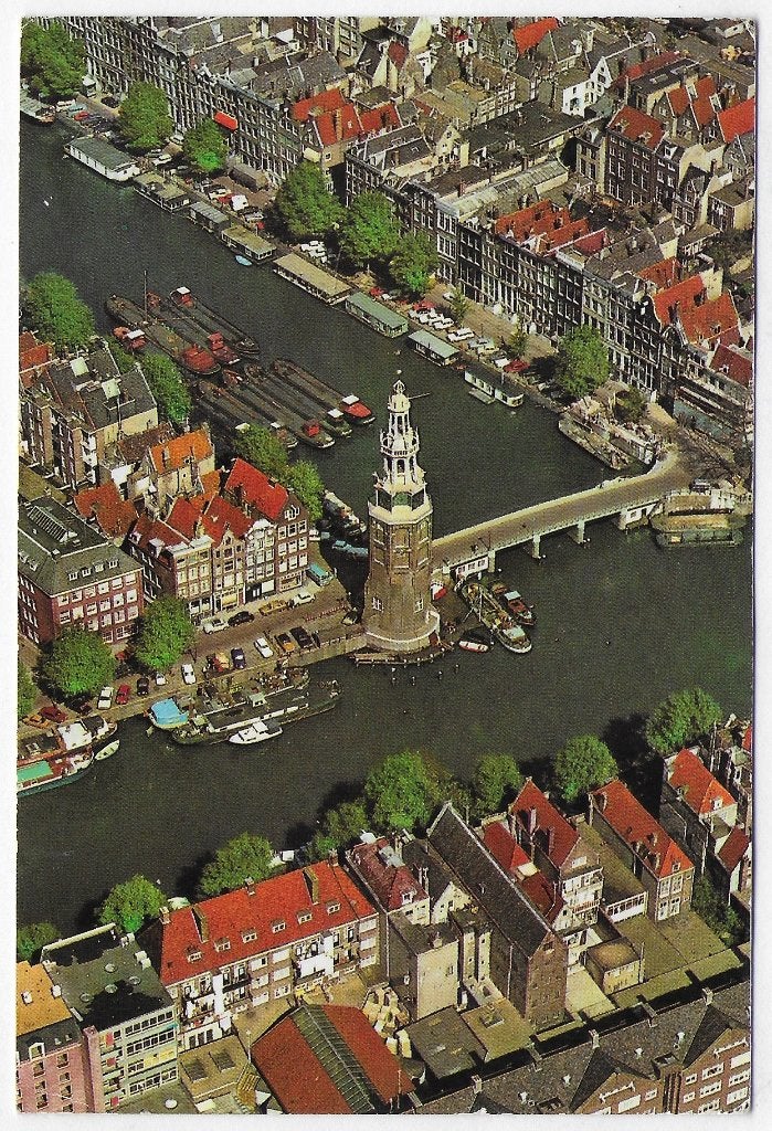 Amsterdam Luchtopname - Gelopen Ansichtkaart (B4480), Verzamelen, Ansichtkaarten | Nederland, Ophalen of Verzenden, 1980 tot heden