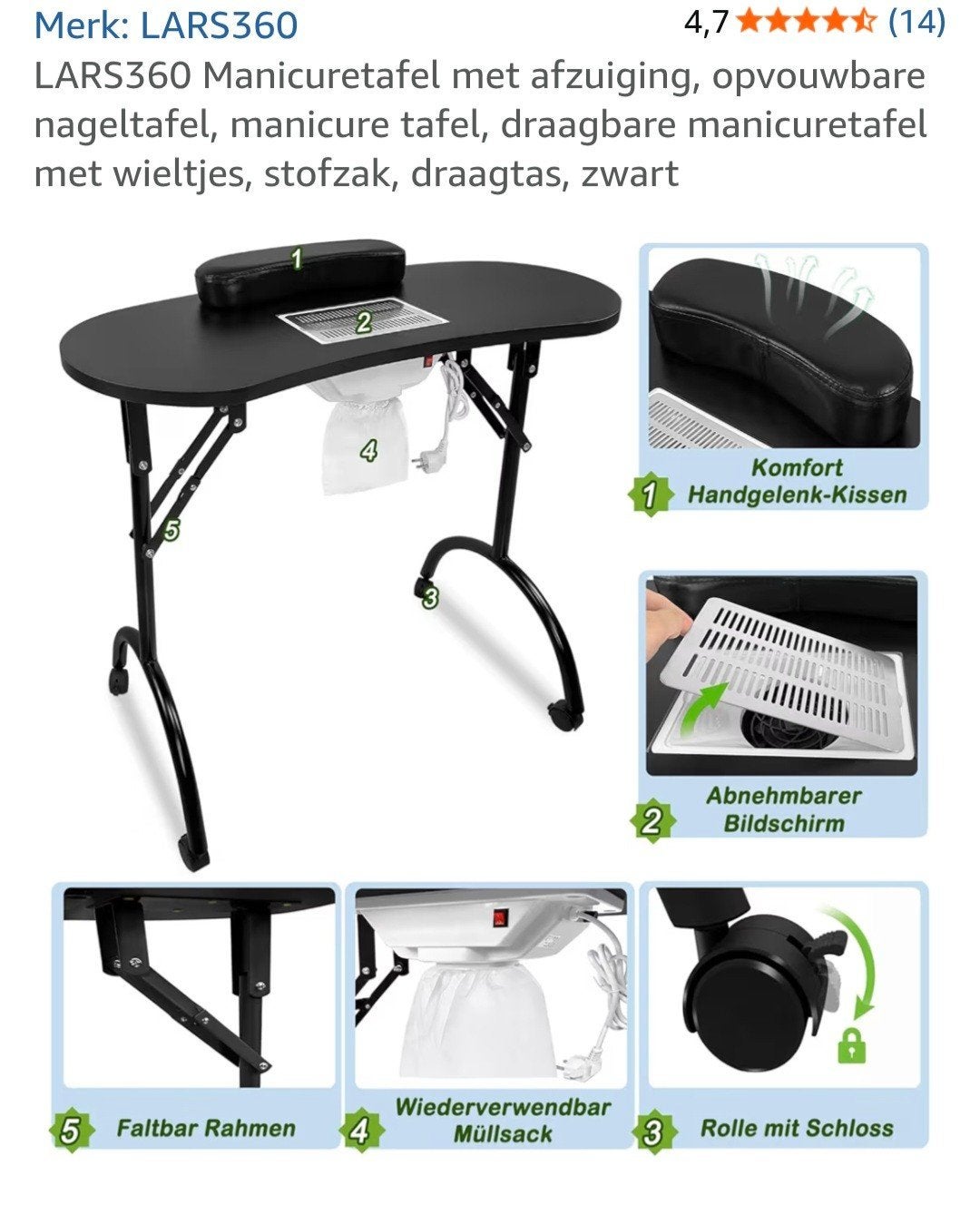 Beginnend bureau voor nagelstylist, Ophalen, Zo goed als nieuw