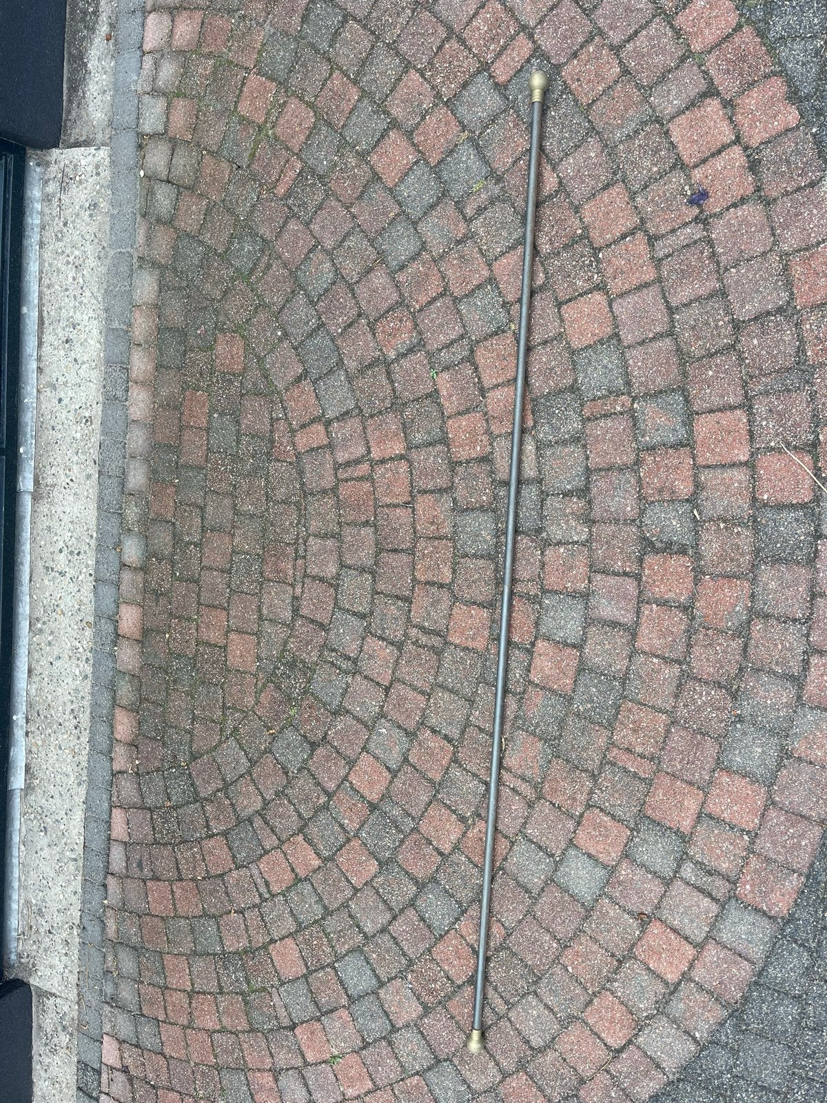 Gordijnroede 2 meter met bevestigingsmateriaal, Inclusief montageonderdelen, Gebruikt, Metaal, Ophalen of Verzenden