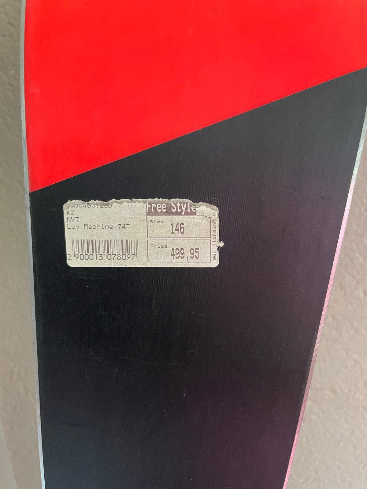 K2 Luv Machine 74T ski's met Salomon skischoenen, Ophalen, 140 tot 160 cm, Gebruikt, Salomon