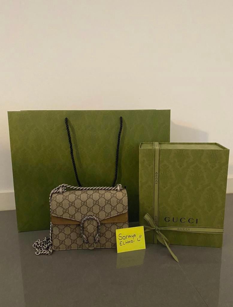 Gucci dionysus kleine schoudertas, Ophalen of Verzenden, Zo goed als nieuw, Beige