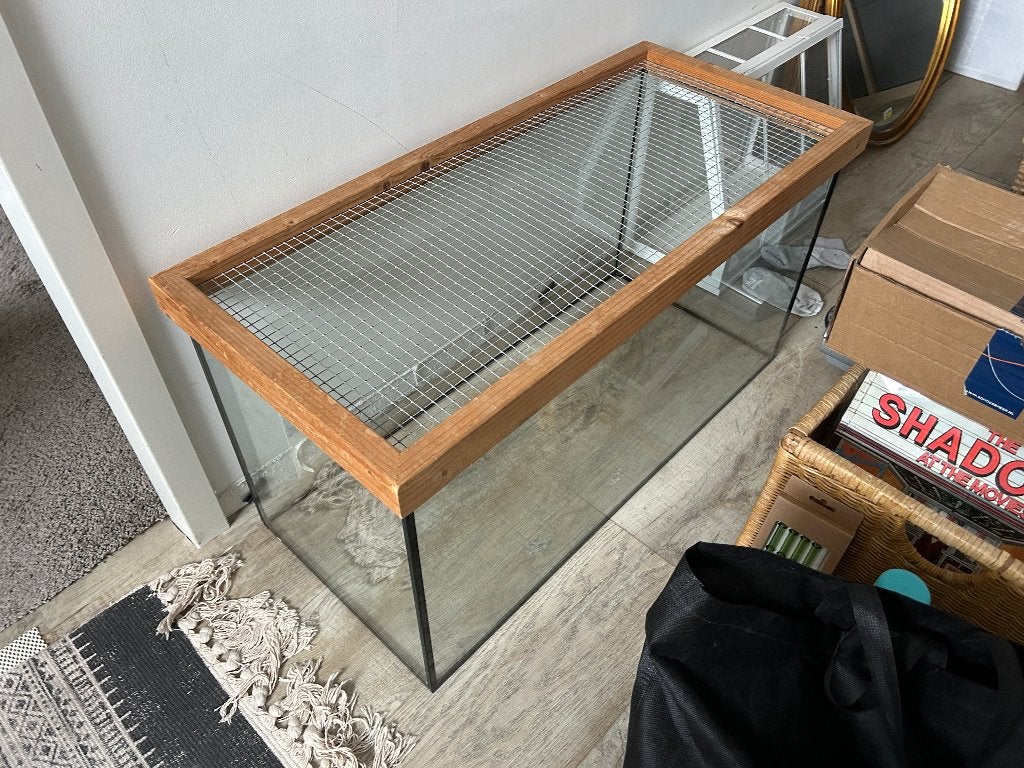 Glazen kooi/hok/aquarium, Dieren en Toebehoren, Ophalen, Gebruikt