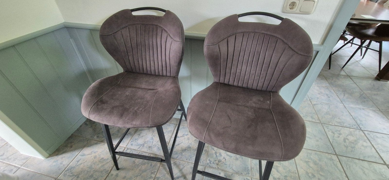 2 barkrukken Pronto Tantini Antraciet, Huis en Inrichting, Barkrukken, Gebruikt, 60 tot 90 cm, Ophalen of Verzenden, Metaal
