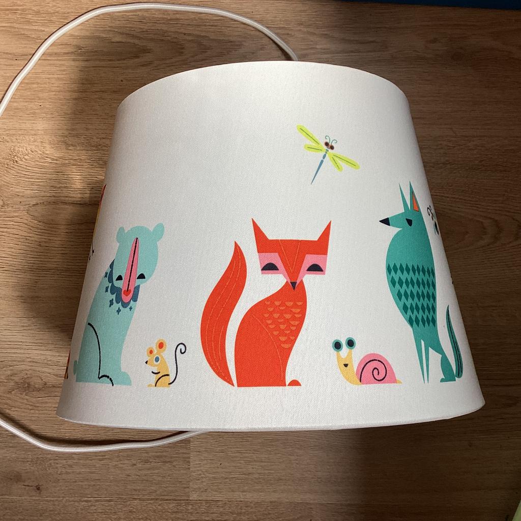 *teab* Ikea kinder lampenkap met pendel bosthema vos, Ophalen, Gebruikt, Overige kleuren, Rond