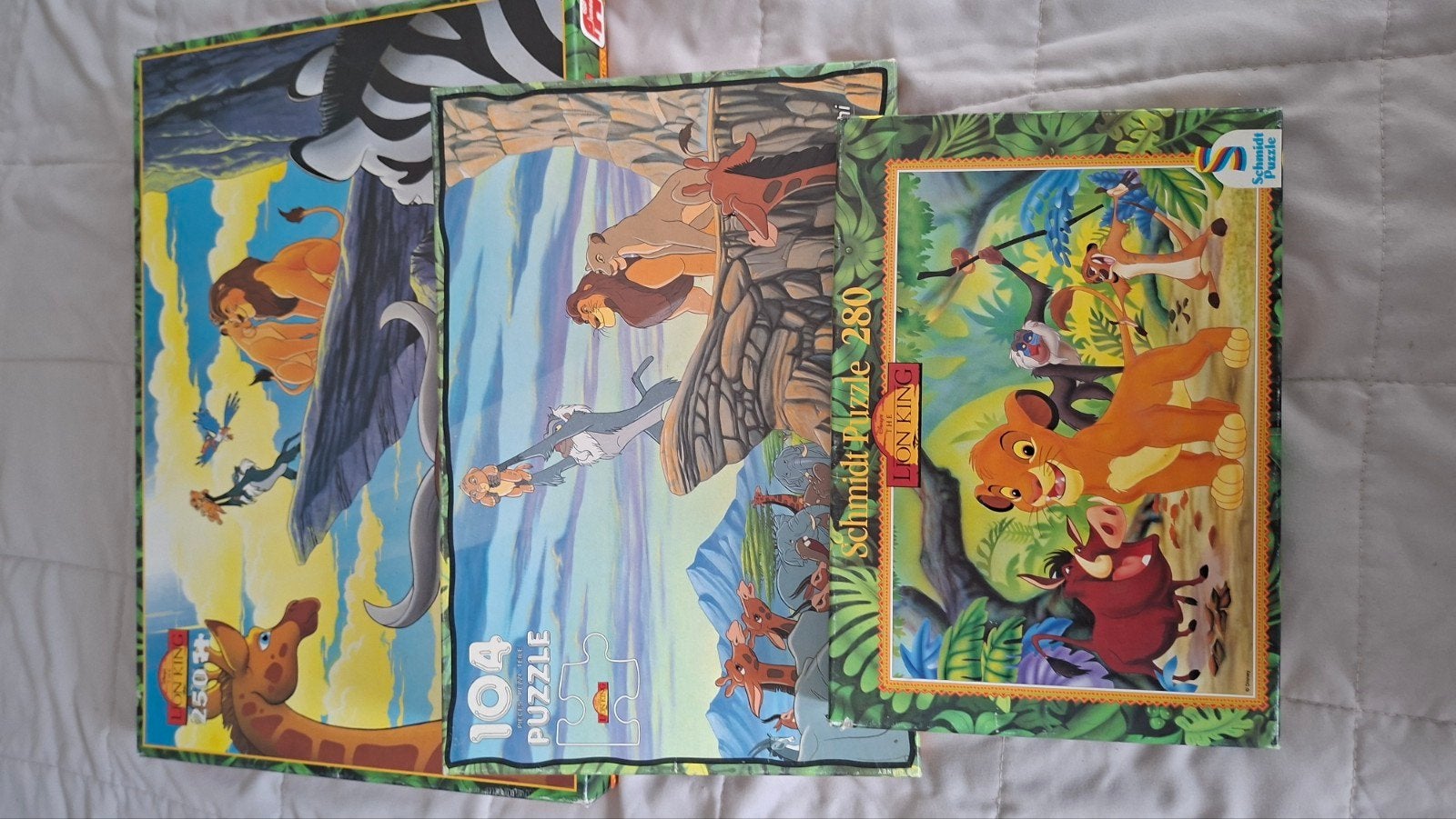 3x puzzle Lion King, Ophalen, Meer dan 50 stukjes, Gebruikt