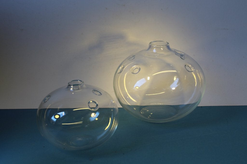 2 Mid-Century vazen Michael E. Bang voor Holmegaard, 1970s, Ophalen of Verzenden