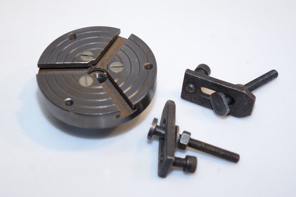 Emco unimat SL opspanplaat met kikkers M12x1, Verzenden, Gebruikt