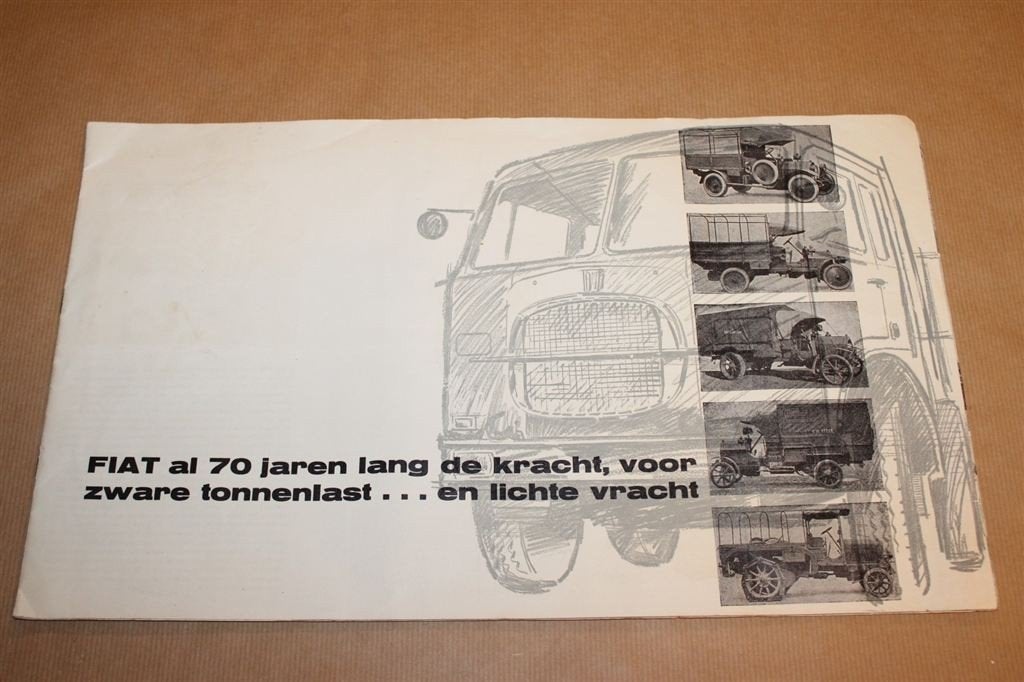 Oude grote vrachtwagenbrochure - Fiat - 1968 !!, Boeken, Ophalen of Verzenden, Gelezen, Tractor en Landbouw
