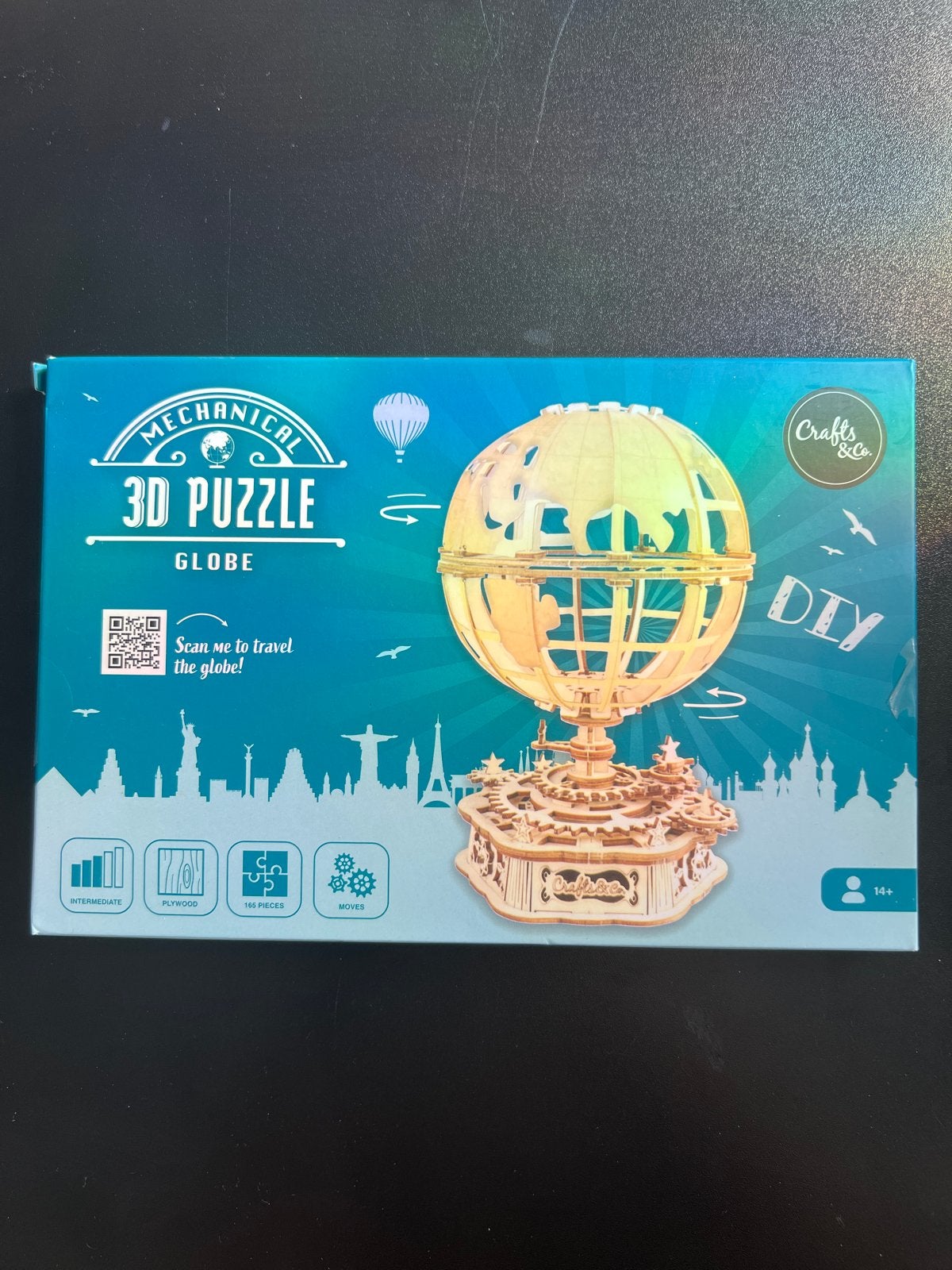 Mechanische 3D Houten Puzzel Wereldbol - DIY Knutselset, Hobby en Vrije tijd, Ophalen, Overige thema's, Nieuw, Hout
