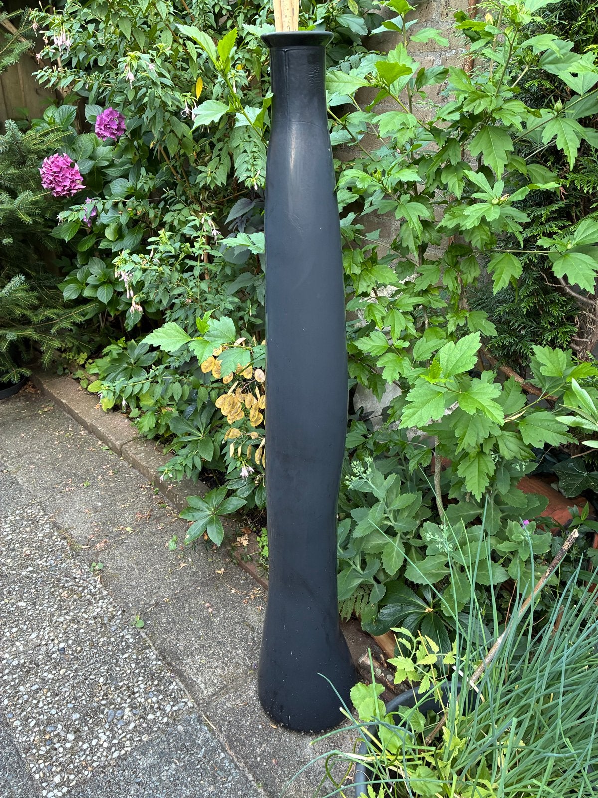 Hoge glazen vaas, 120 cm - Zwart, Ophalen, Geschikt voor buiten, Zwart, 120 cm