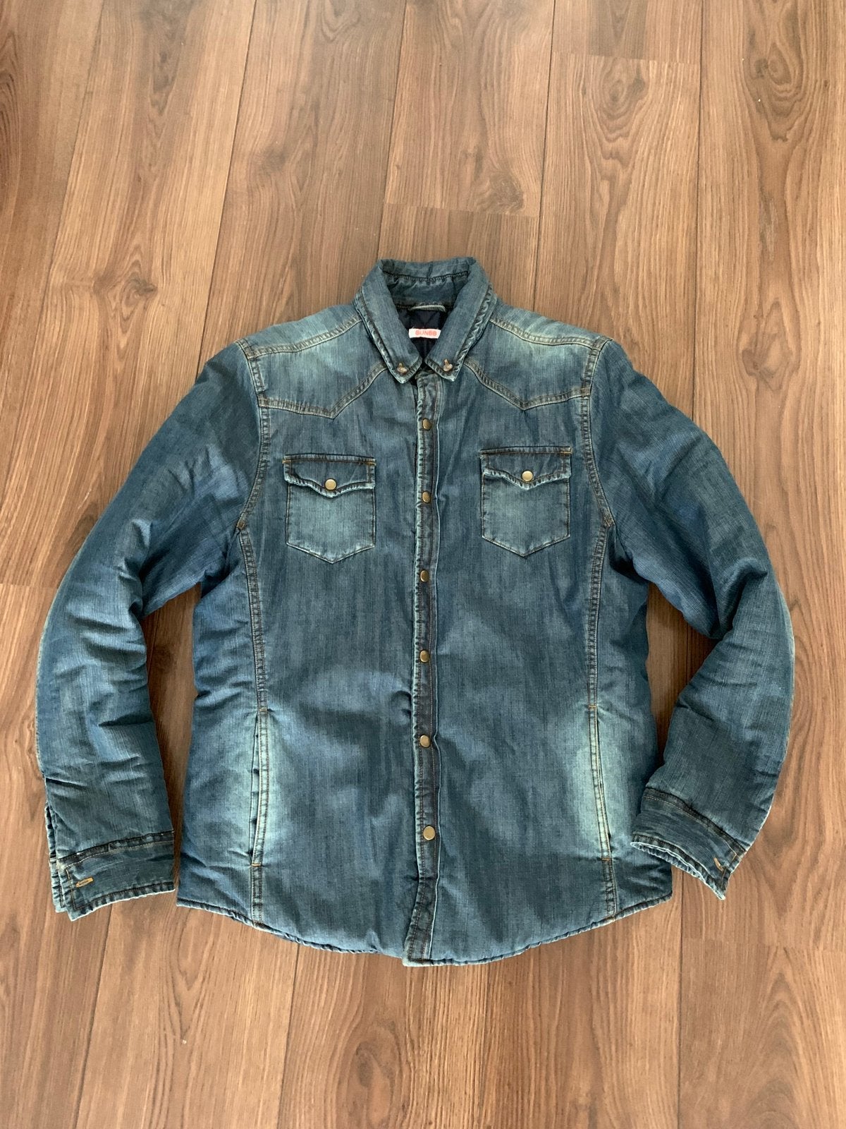 SUN68 heren denim overshirt jas maat M, Ophalen of Verzenden, Zo goed als nieuw, Maat 48/50 (M), Blauw