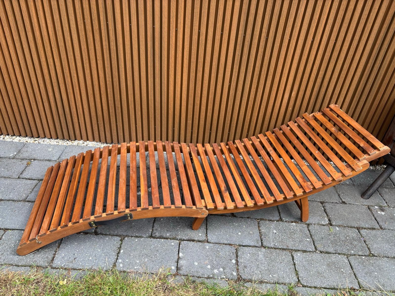 2x Lidl livarno tuin ligstoelen met kussens, Ophalen, Gebruikt, Teakhout, Inklapbaar