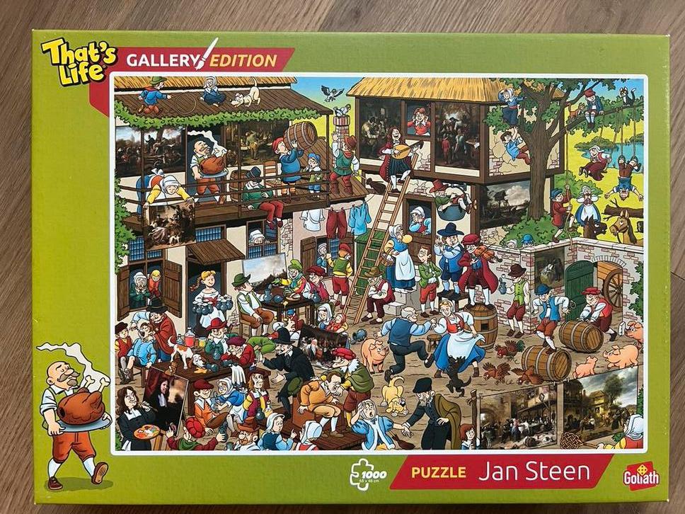 Jan Steen Puzzel 1000 stukjes - That's Life Gallery edition, Ophalen of Verzenden, 500 t/m 1500 stukjes, Zo goed als nieuw, Legpuzzel