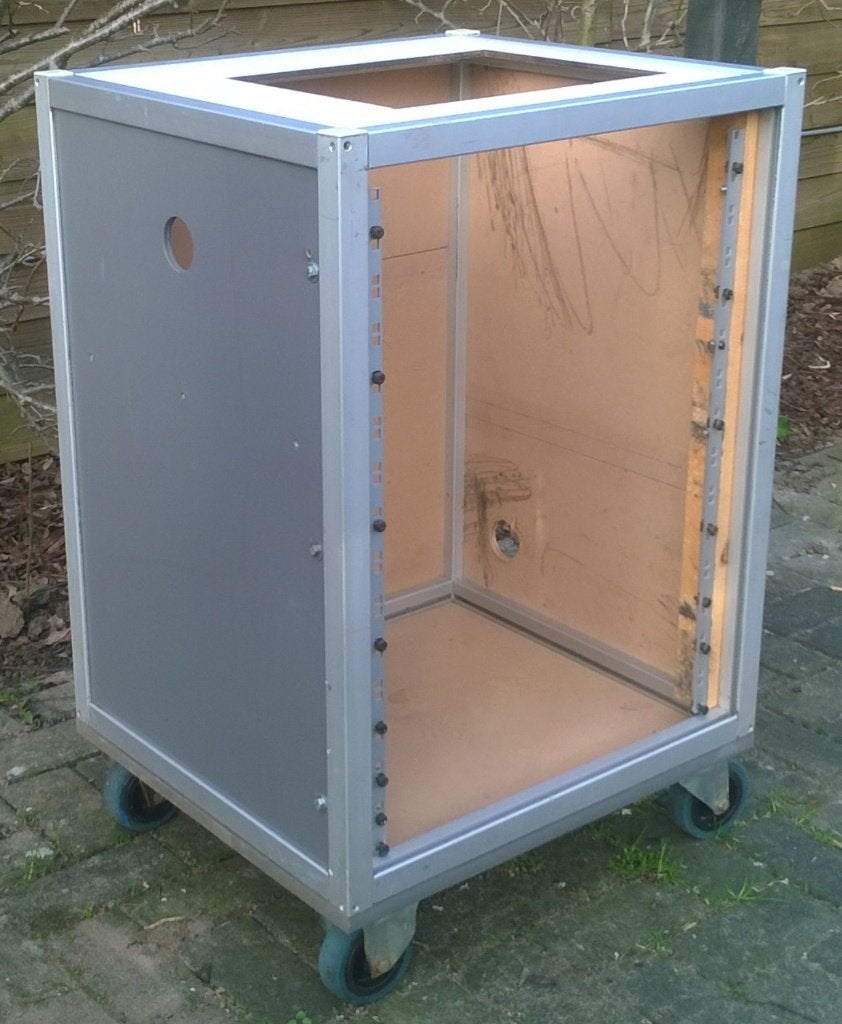Audiorack 19 inch 15HE, op wielen, Muziek en Instrumenten, Gebruikt, Nb, Nb, Nb