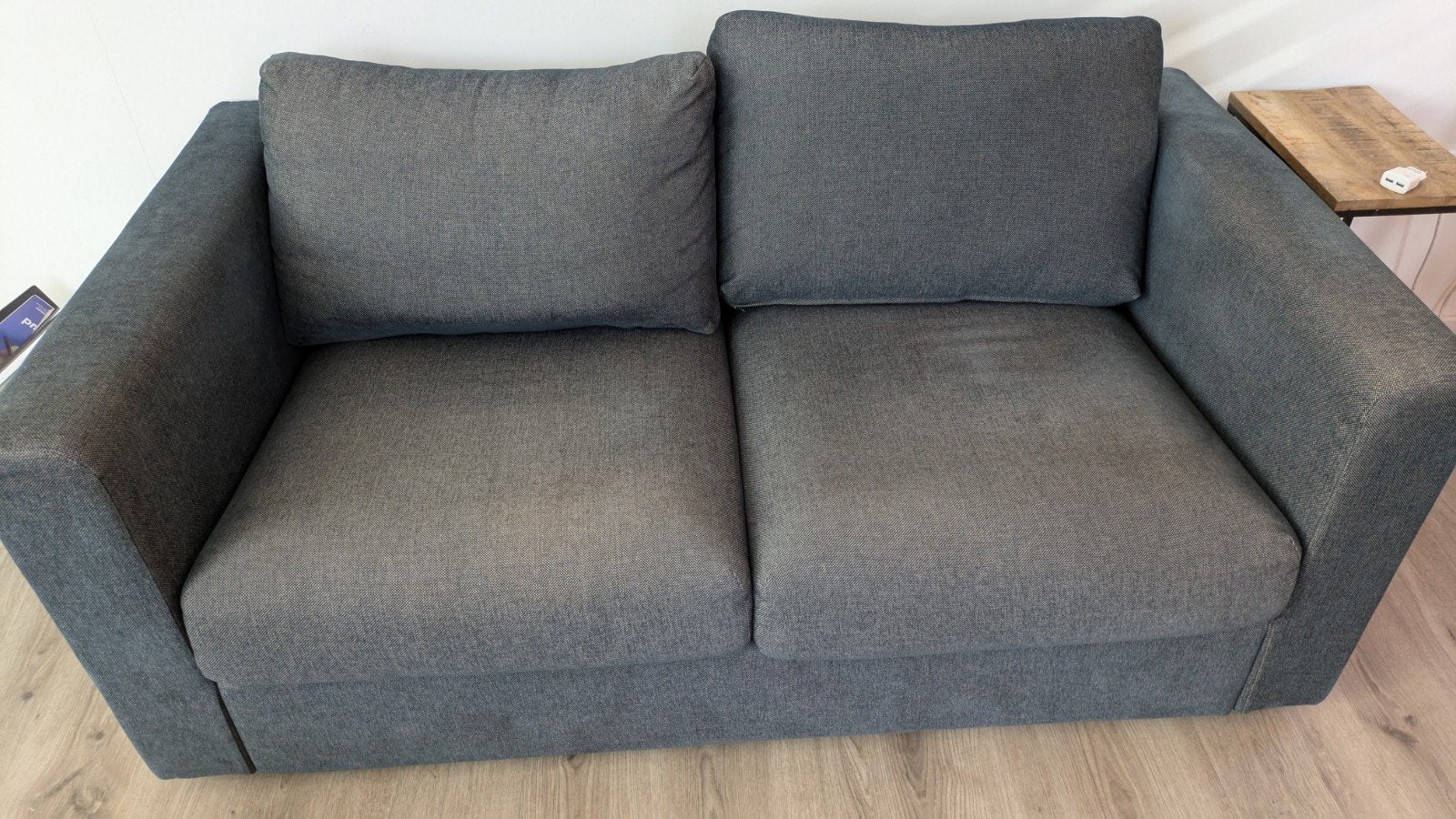 Comfortabele 2-zitsbank - Grijs, Huis en Inrichting, Banken | Bankstellen, Ophalen, Gebruikt, 150 tot 200 cm, Tweepersoons