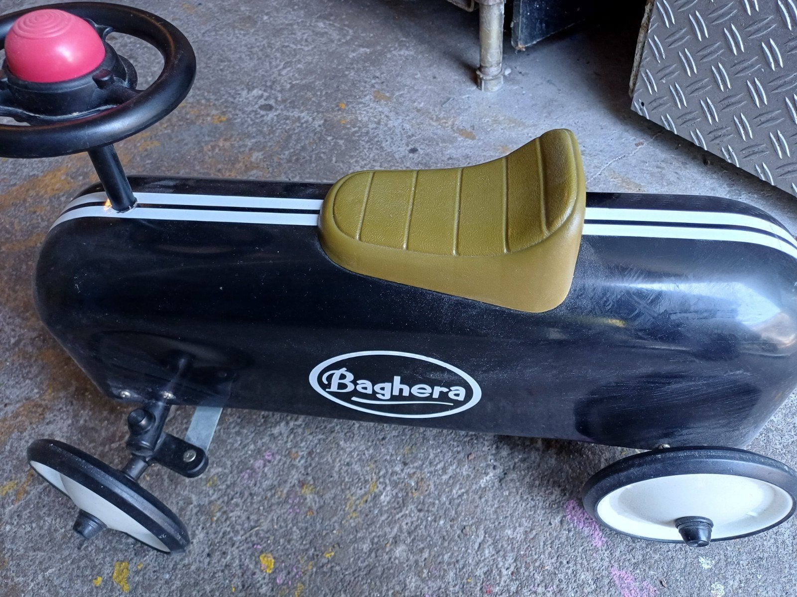 Baghera Loopauto Zwart - Retro Design, Ophalen of Verzenden, Gebruikt, Loopvoertuig