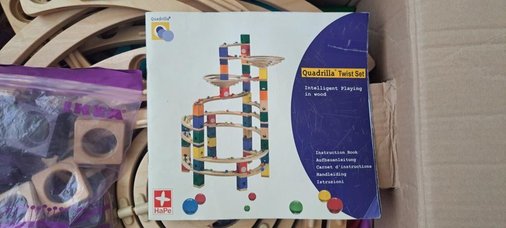 Hape Quadrilla Twist Set Knikkerbaan - Zo goed als nieuw, Ophalen, Zo goed als nieuw, Bouwen