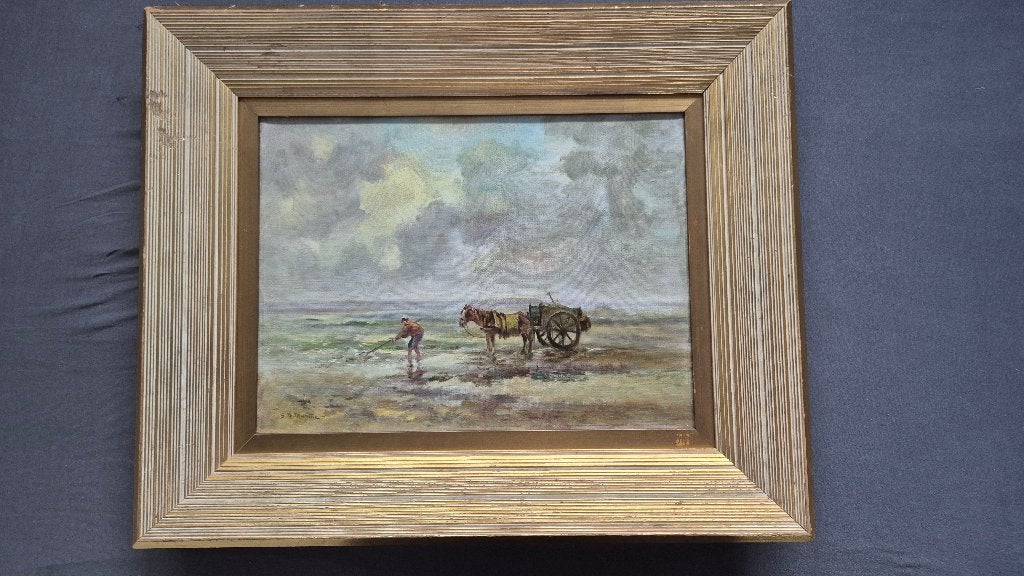 G. A. L. Morgenstjerne Munthe - Schelpenvisser Katwijk, Ophalen of Verzenden, Landschap