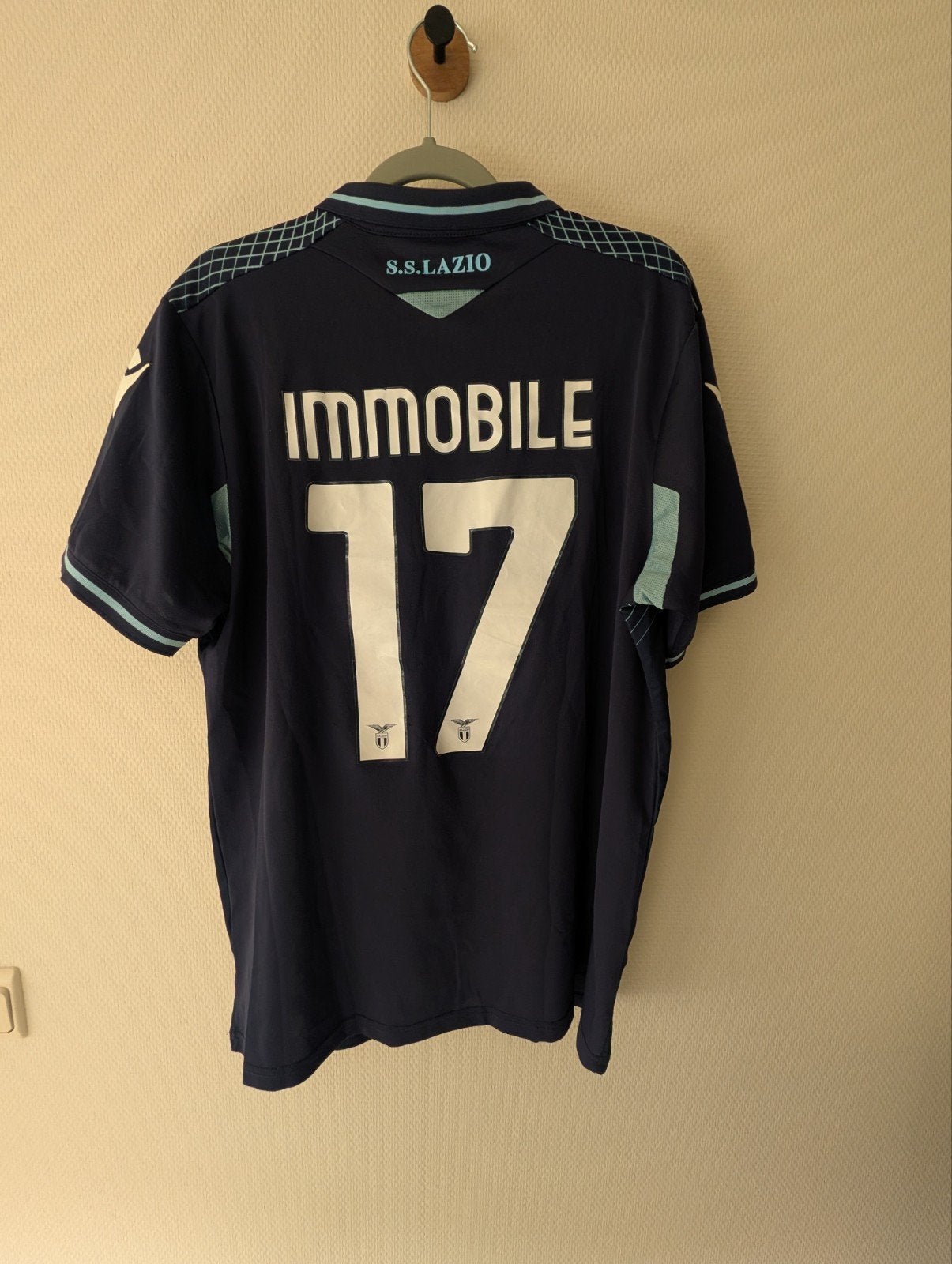SS Lazio Derde Shirt 2020 2021 Immobile 17 Maat L Third Kit, Ophalen of Verzenden, Gebruikt, Shirt