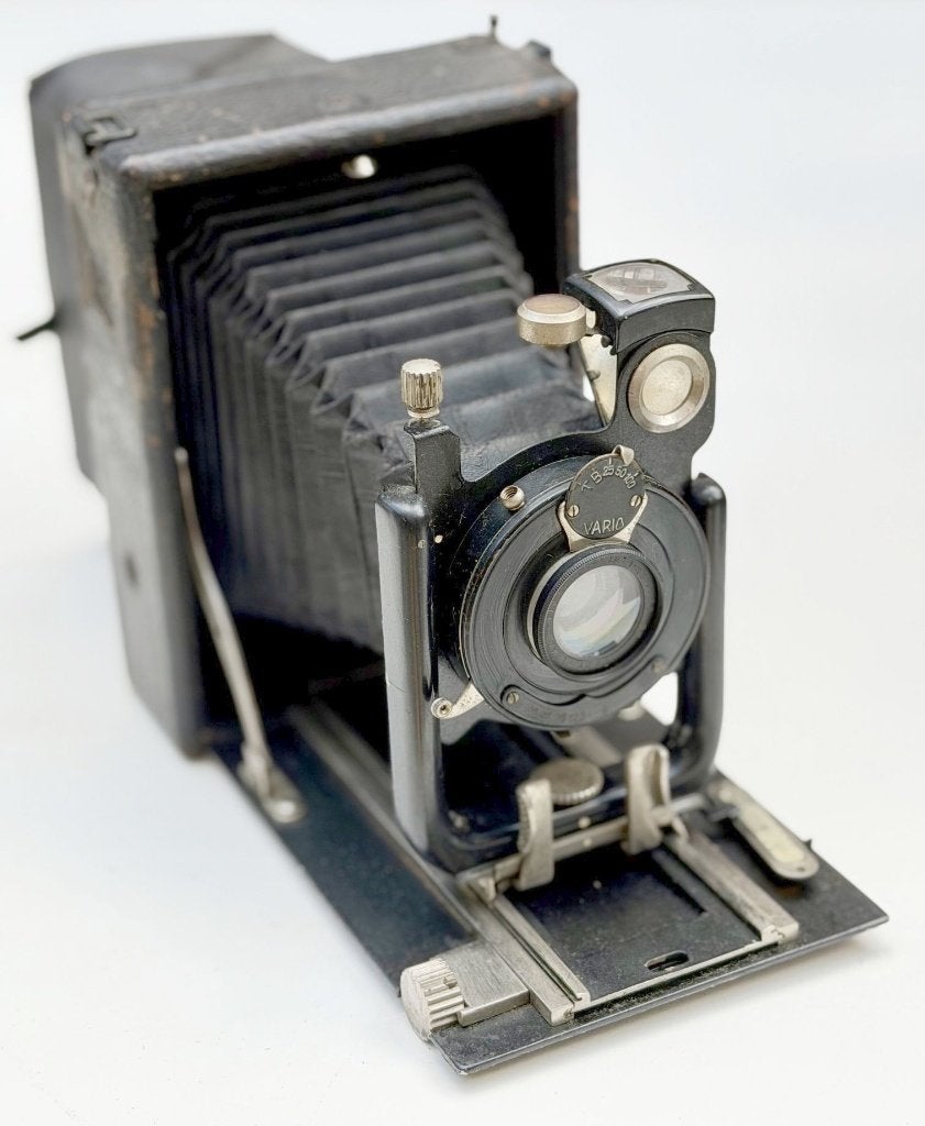 Folding camera (merk?) + doppel anastigmat SER AR 135mm f6.3, Ophalen of Verzenden, Compact, Overige Merken