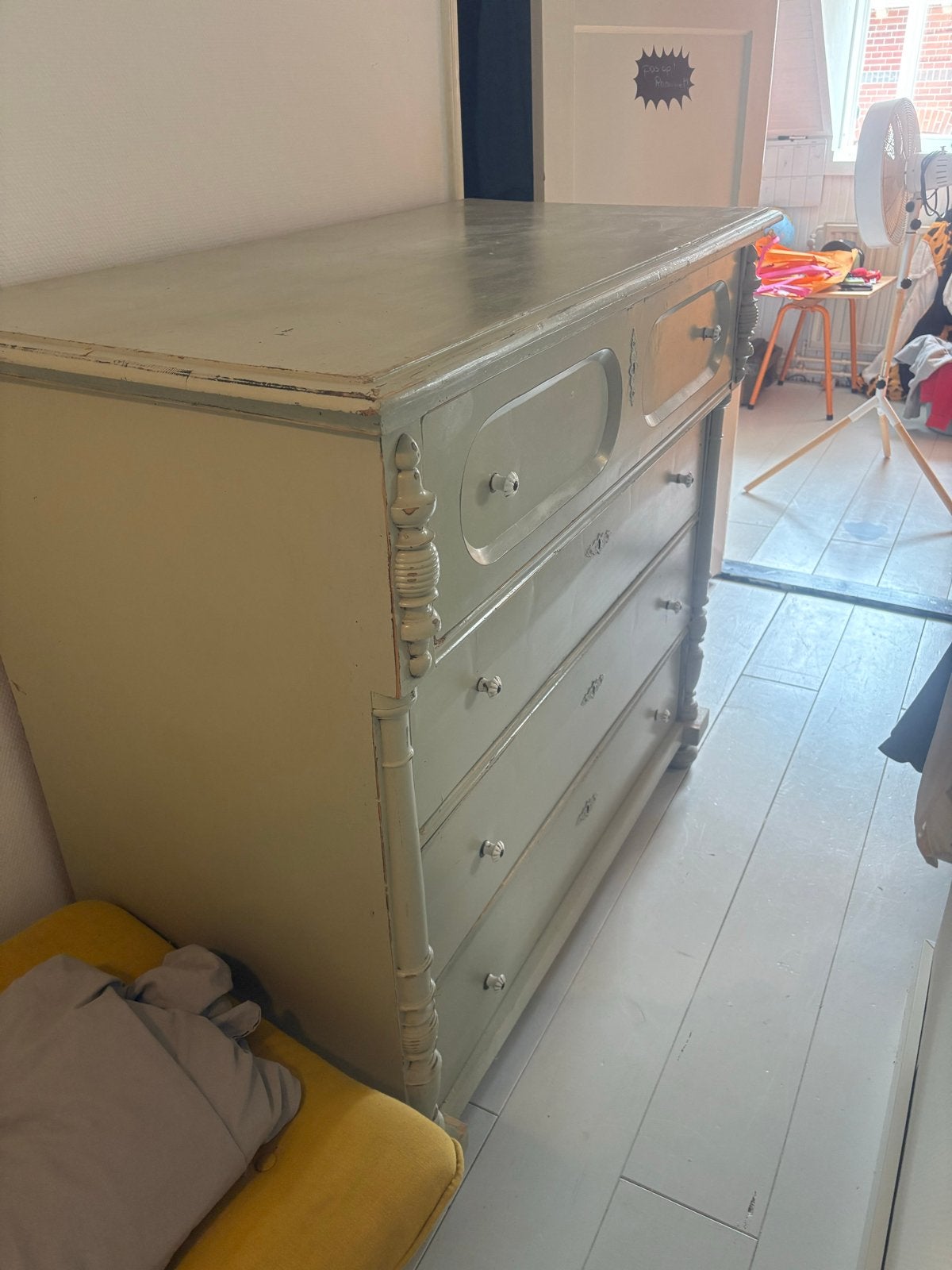 Antieke ladekast in landelijke stijl, Ophalen, 25 tot 50 cm, 50 tot 100 cm, Minder dan 100 cm