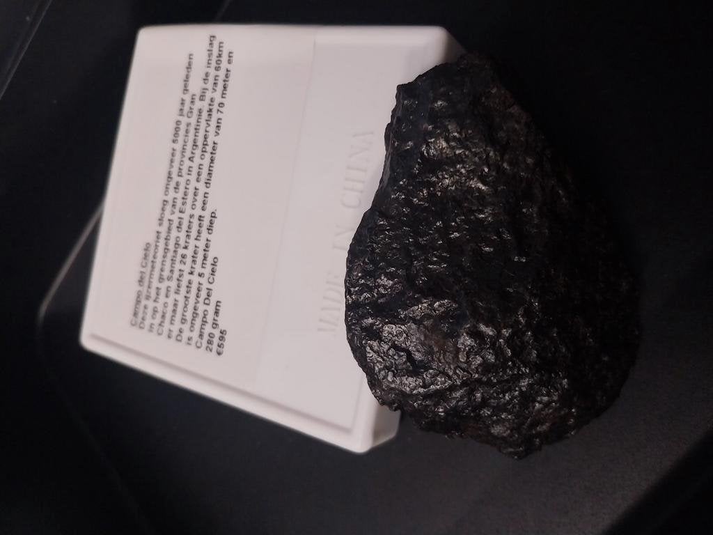 Grote campo del cielo meteoriet 280 gr, Ophalen of Verzenden, Mineraal