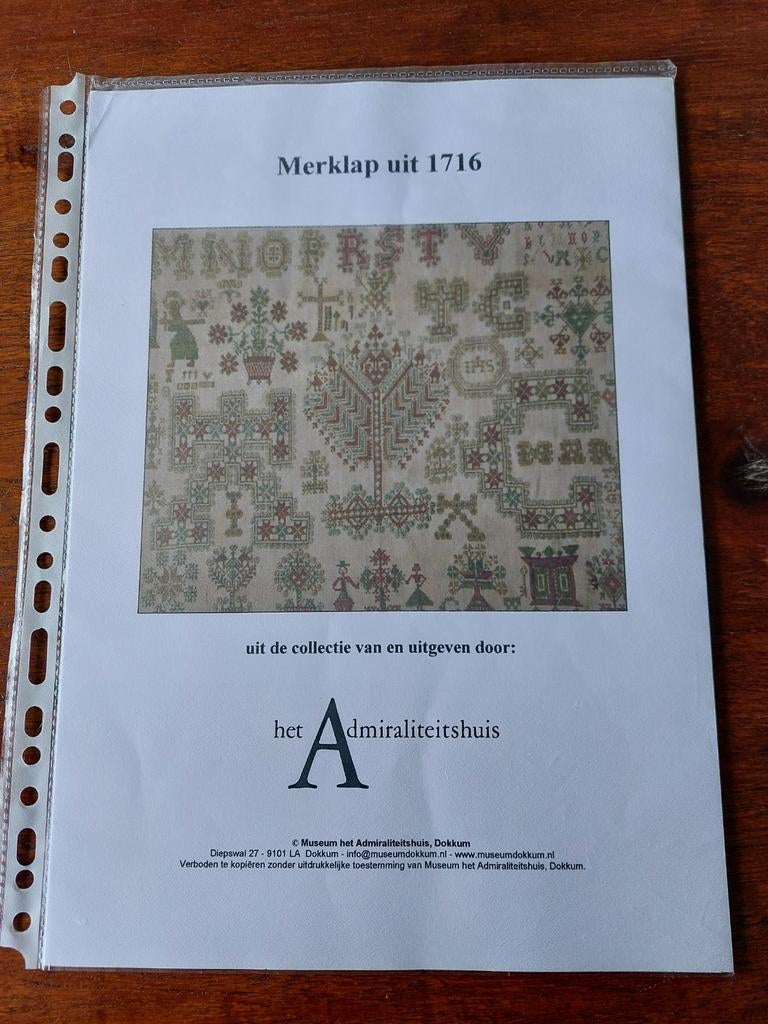 Prachtig patroon merklap, Ophalen of Verzenden, Patroon