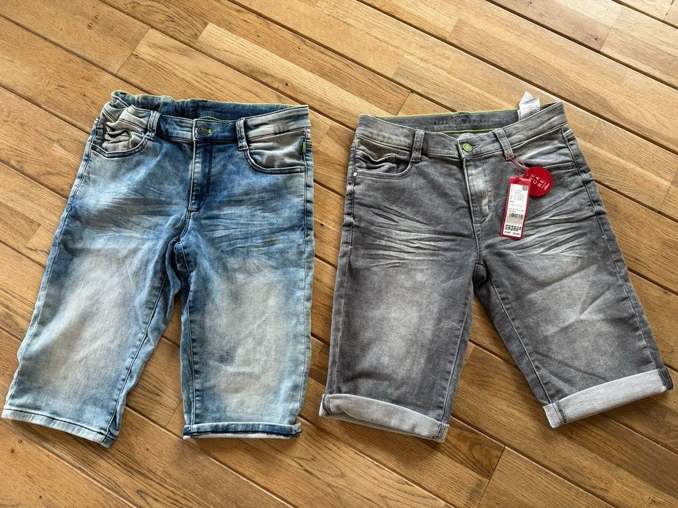 2 Stoere s.Oliver spijkerbermuda's korte broek maat 170, Ophalen of Verzenden, Nieuw, Jongen, Broek