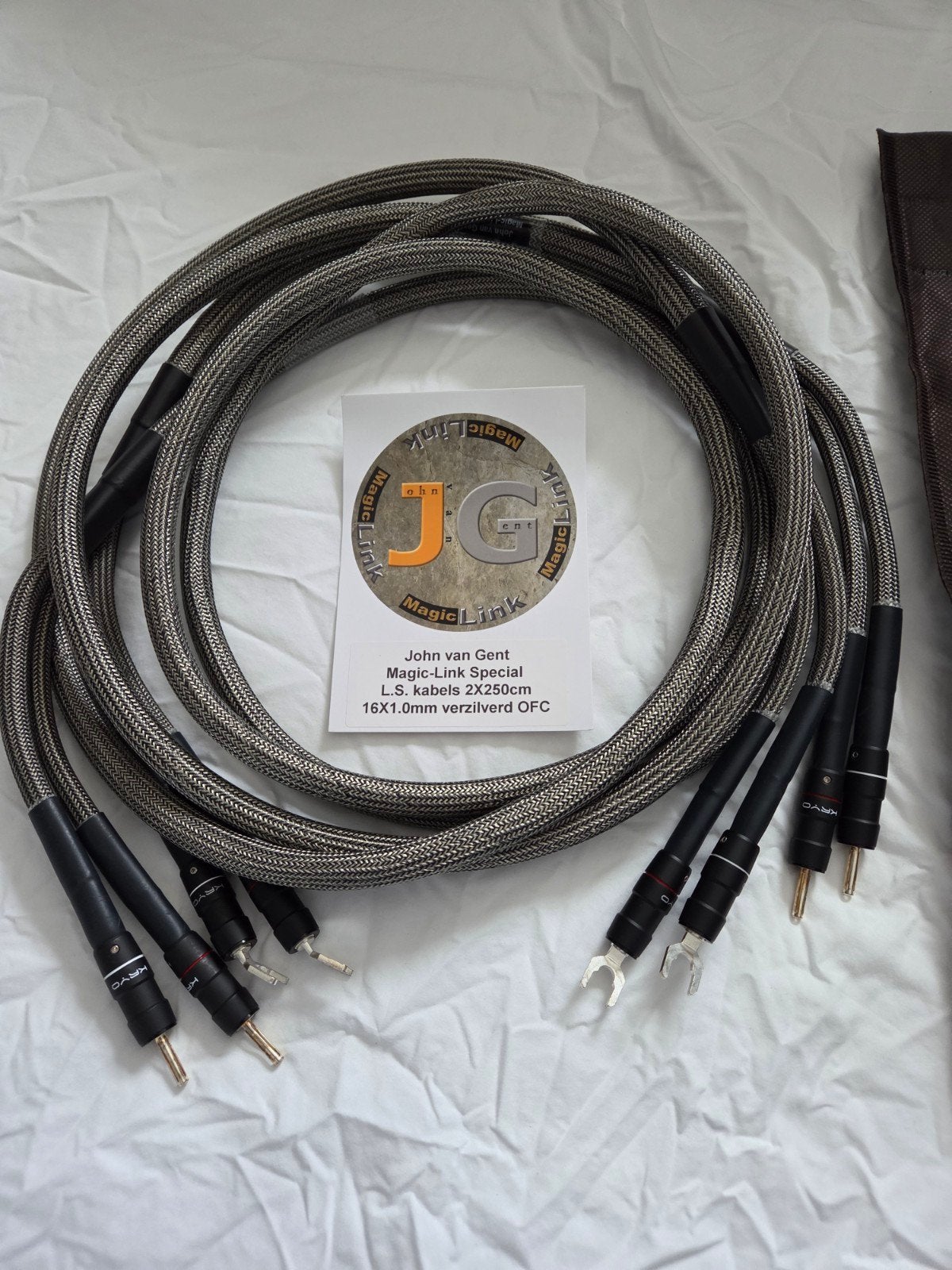 JOHN VAN GENT MAGIC-LINK SPEAKERKABEL, Ophalen of Verzenden, Zo goed als nieuw, Minder dan 2 meter, Overige kabels