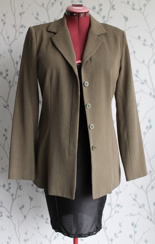 ANN TAYLOR Stretch, Kaki Blazer maat 6=36 (Nieuw), ANN TAYLOR, Nieuw, Ophalen of Verzenden, Jasje