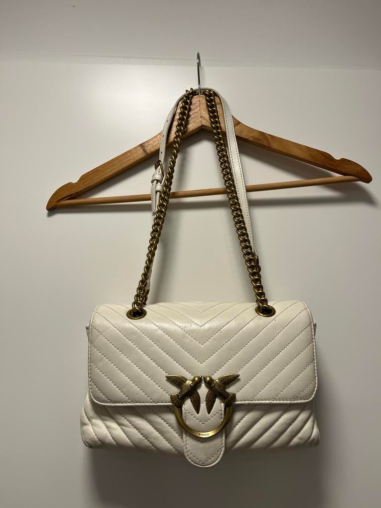 Pinko Love Bag - Gebruikt, in originele verpakking, Sieraden, Tassen en Uiterlijk, Ophalen of Verzenden, Gebruikt, Wit, Schoudertasje