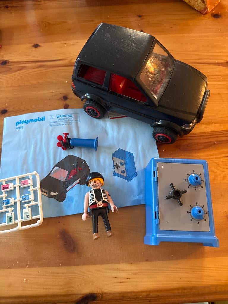 Playmobil 4059 Geldtransport met kluis en figuur, Ophalen of Verzenden, Gebruikt