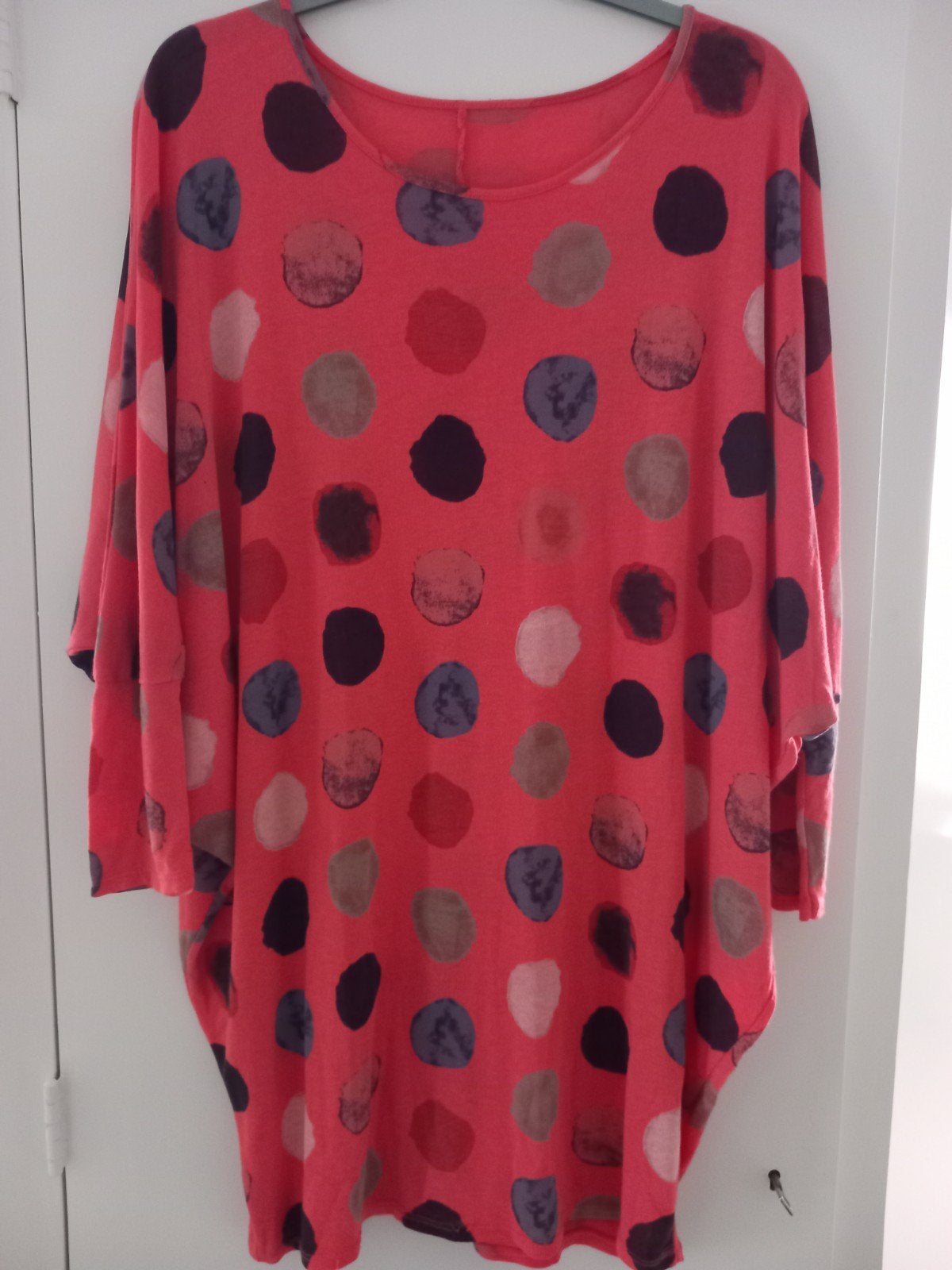 koraalrood lange dunne trui+ stippen+ sjaaltje,  mt xxl, Kleding | Dames, Grote Maten, Ophalen of Verzenden, Zo goed als nieuw