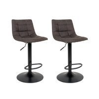 Set van 2 moderne barkrukken - Grijs, Ophalen of Verzenden, Zo goed als nieuw, 90 cm of meer, 2 krukken