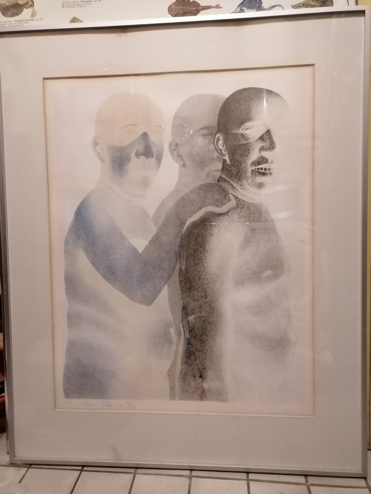 Litho Anco van der Haar - Drie Figuren (1983), Antiek en Kunst, Kunst | Litho's en Zeefdrukken, Lithografie, Gelimiteerde oplage